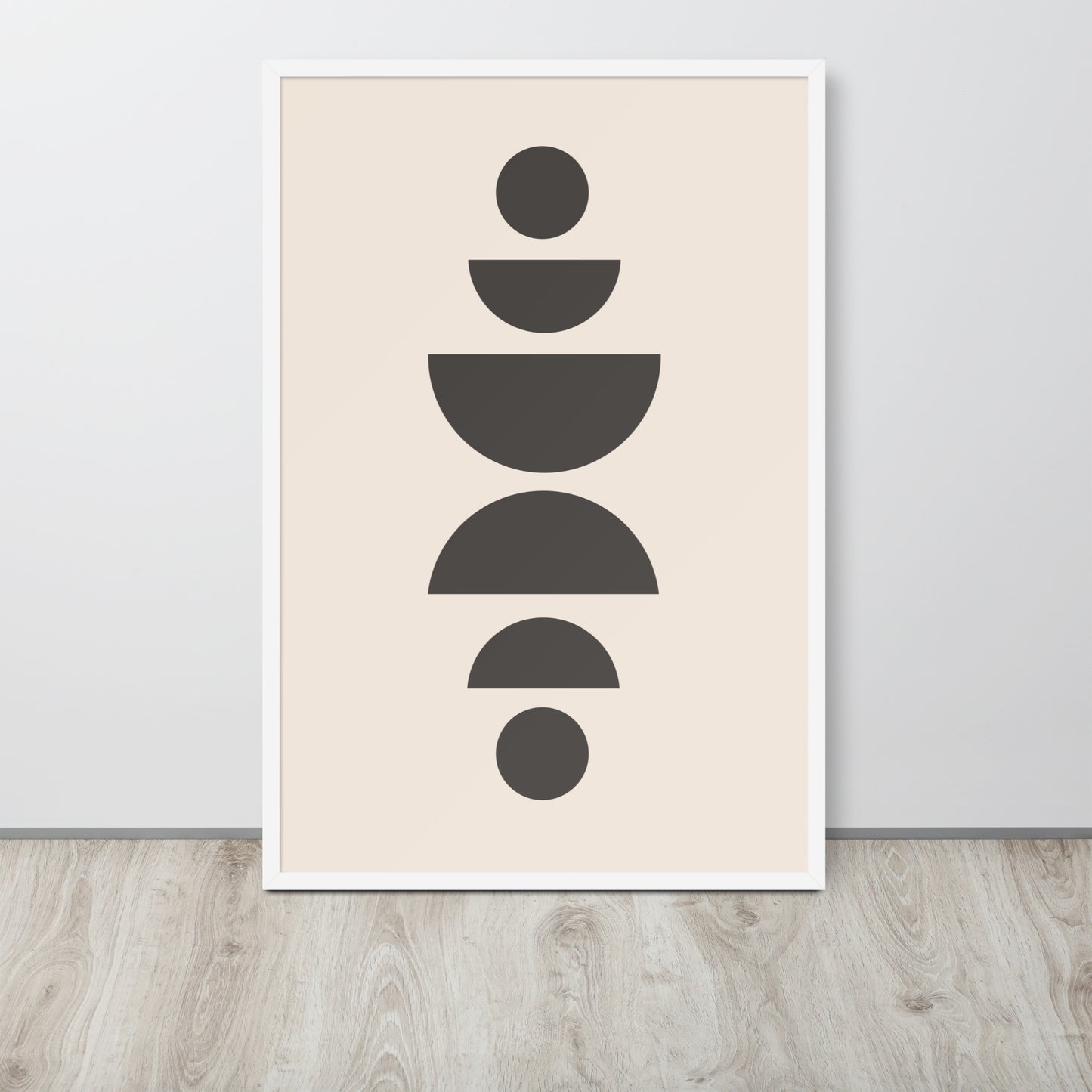 RILEY RU - Geometric Circles - Framed poster