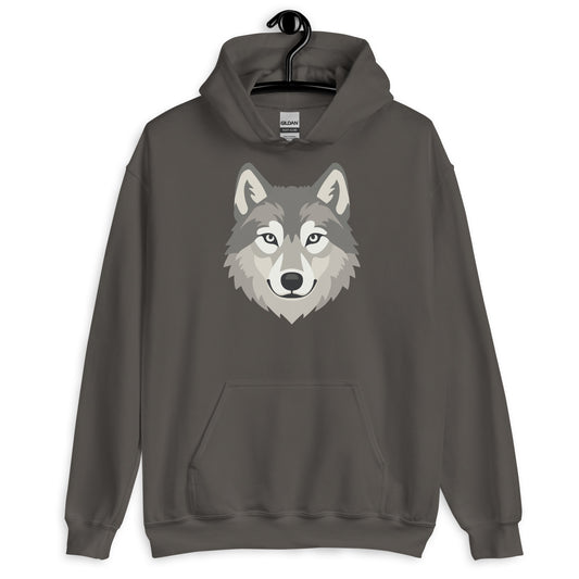 Navy blue hoodie with emoji designs and text on a white background