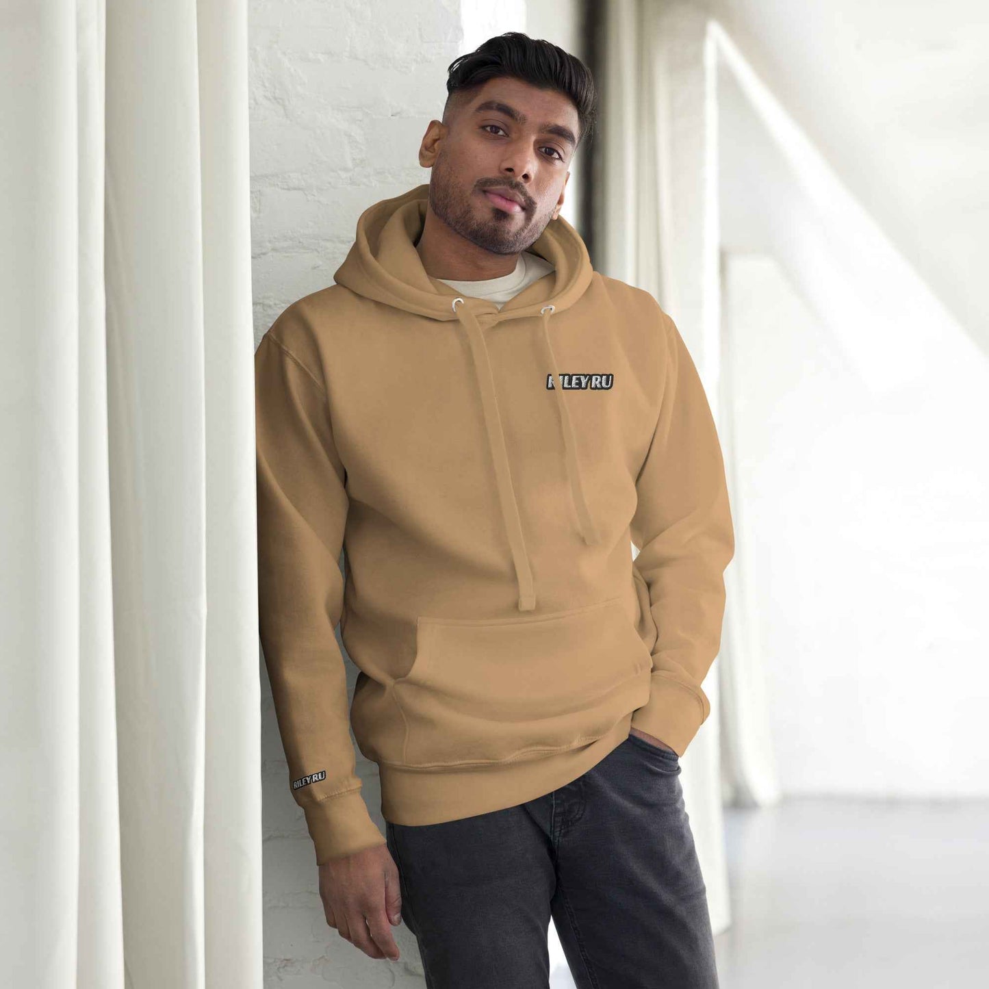 RILEY RU Embroidered Logo Sport Unisex Hoodie