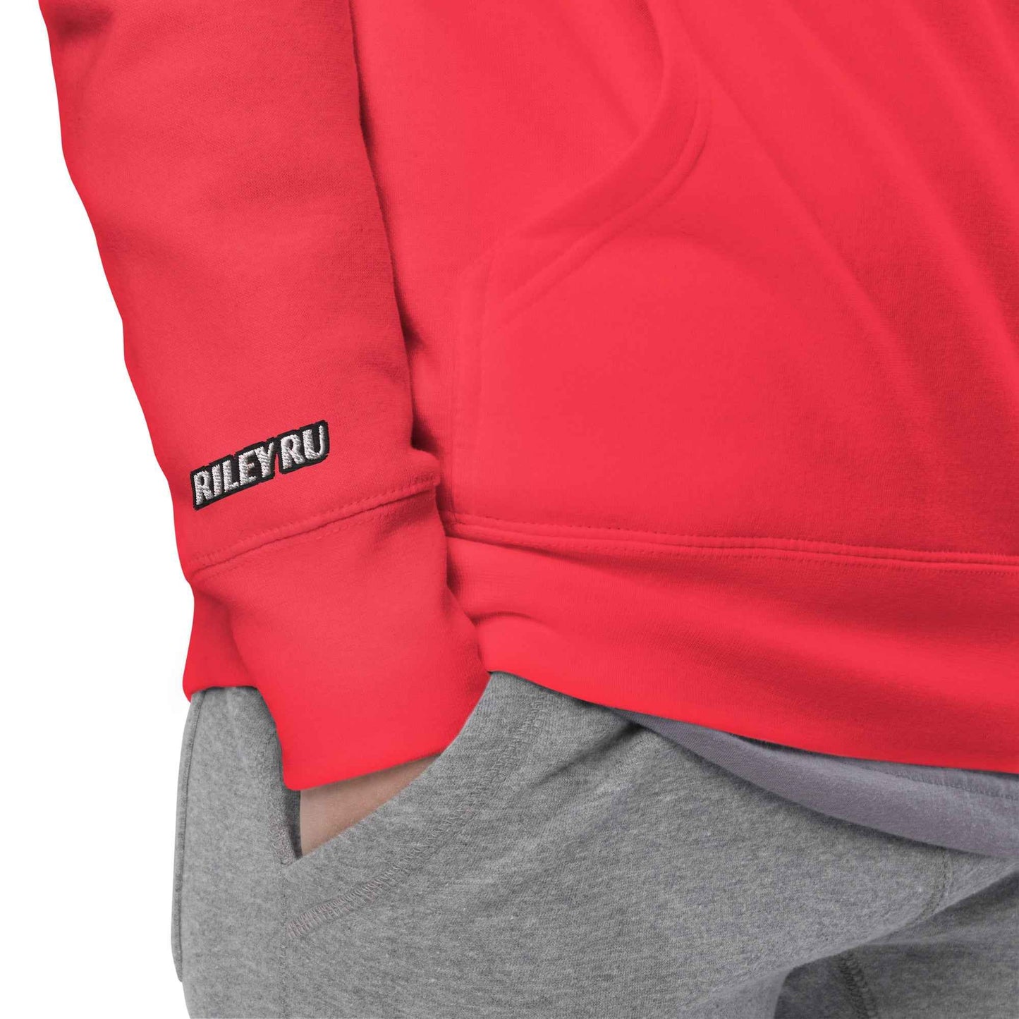 RILEY RU Embroidered Logo Sport Unisex Hoodie