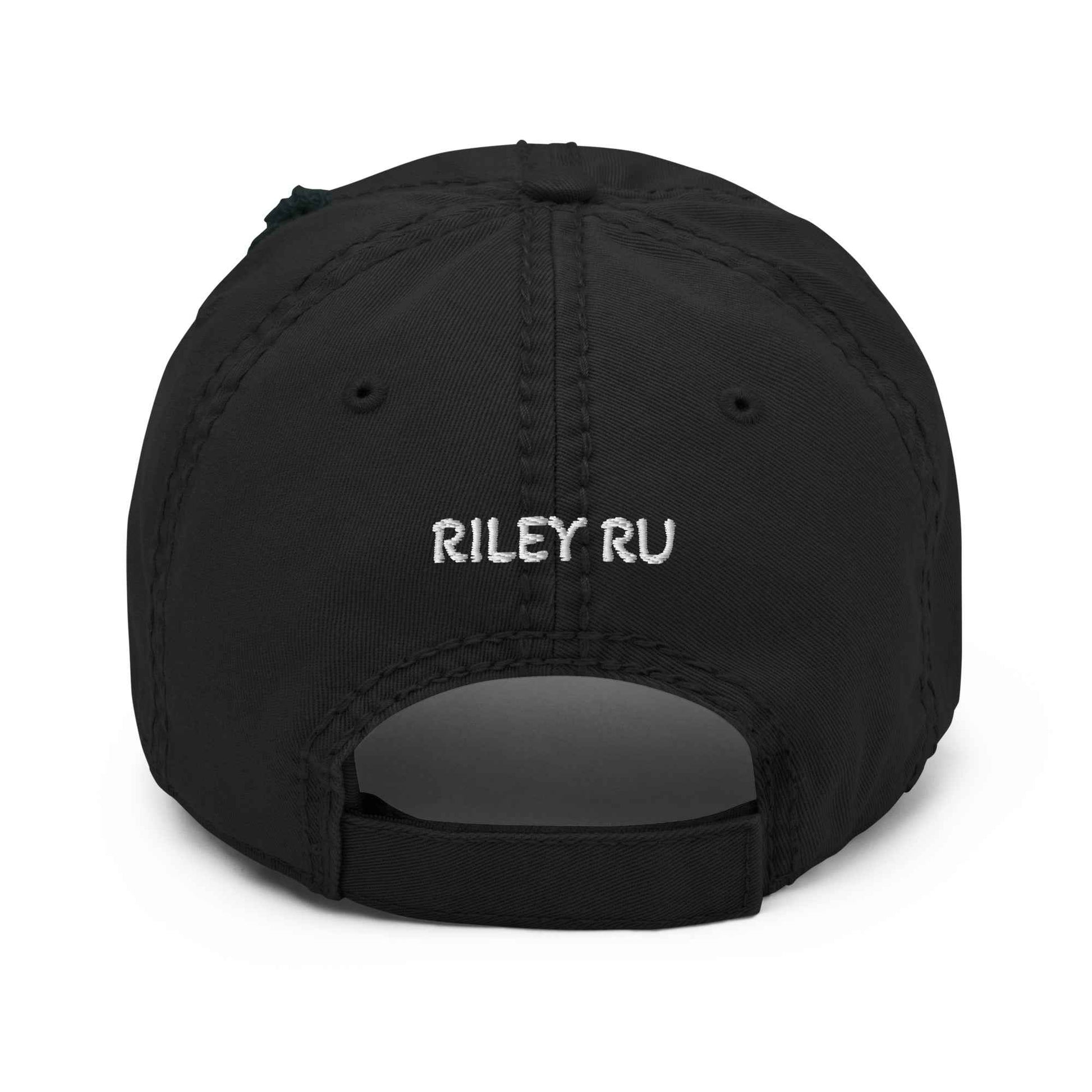 RILEY RU Embroidered Logo Distressed Dad Hat