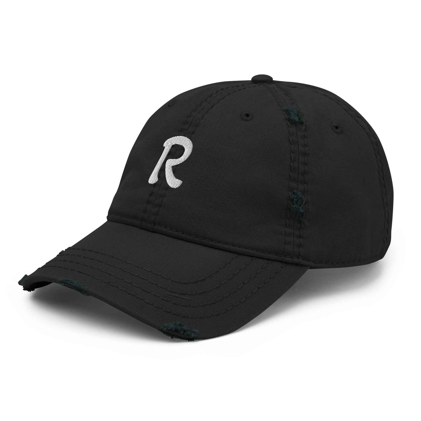 RILEY RU Embroidered Logo Distressed Dad Hat