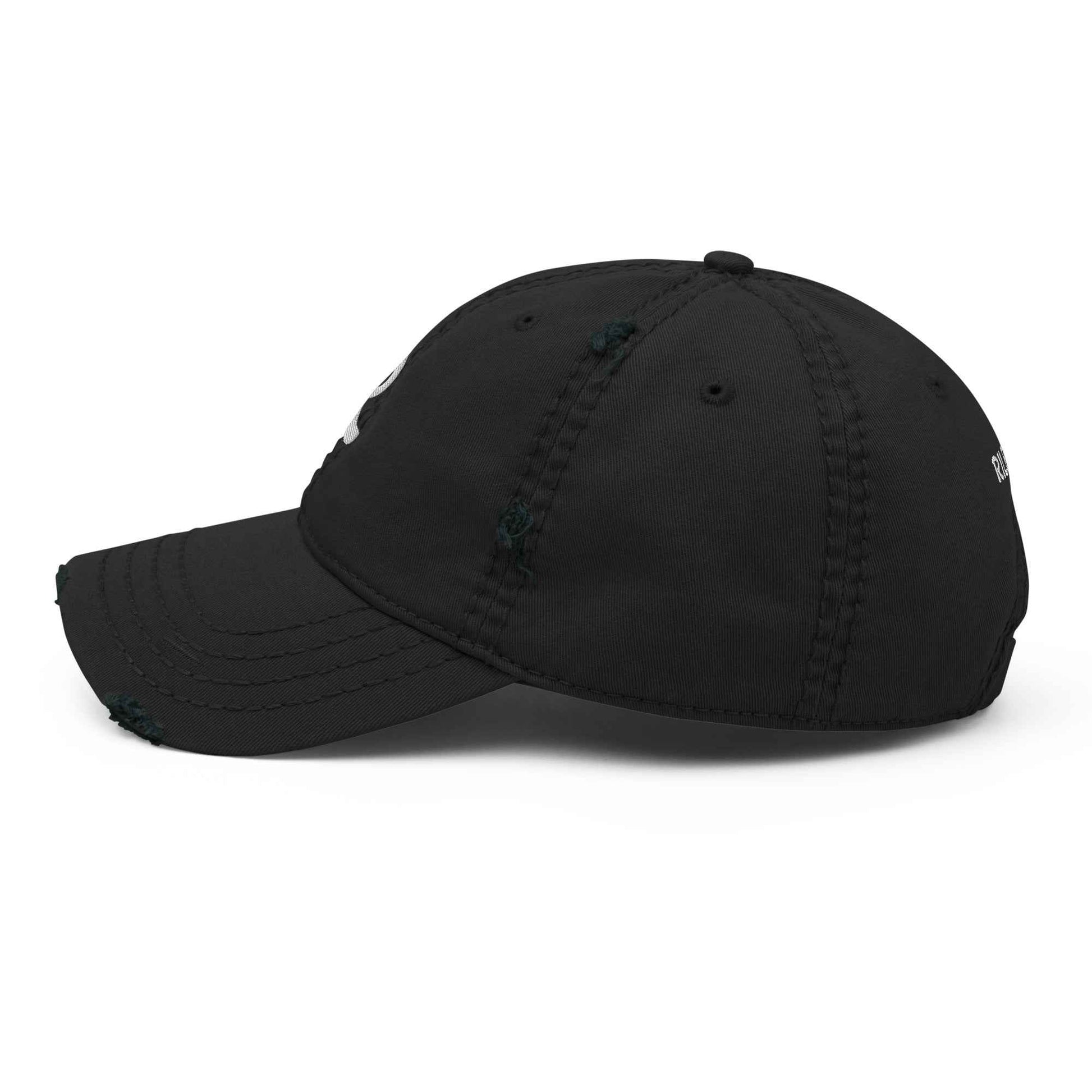 RILEY RU Embroidered Logo Distressed Dad Hat