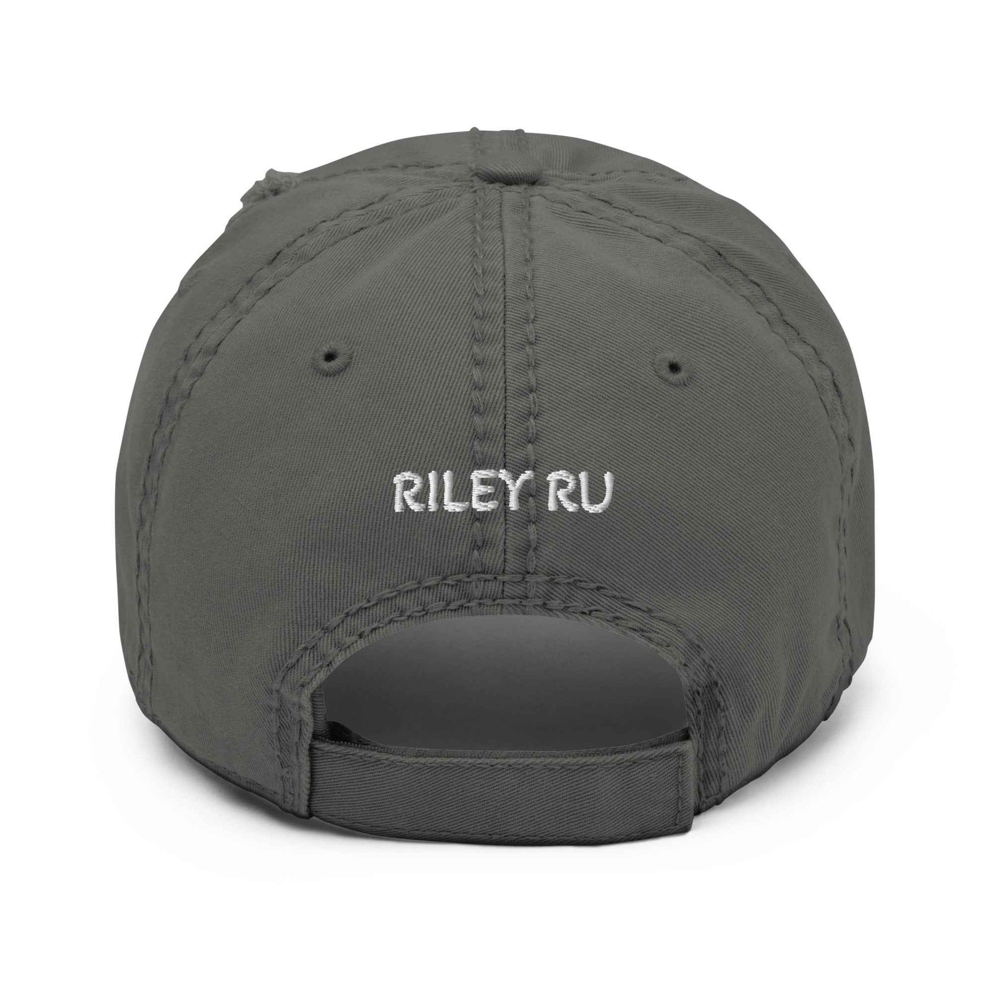 RILEY RU Embroidered Logo Distressed Dad Hat