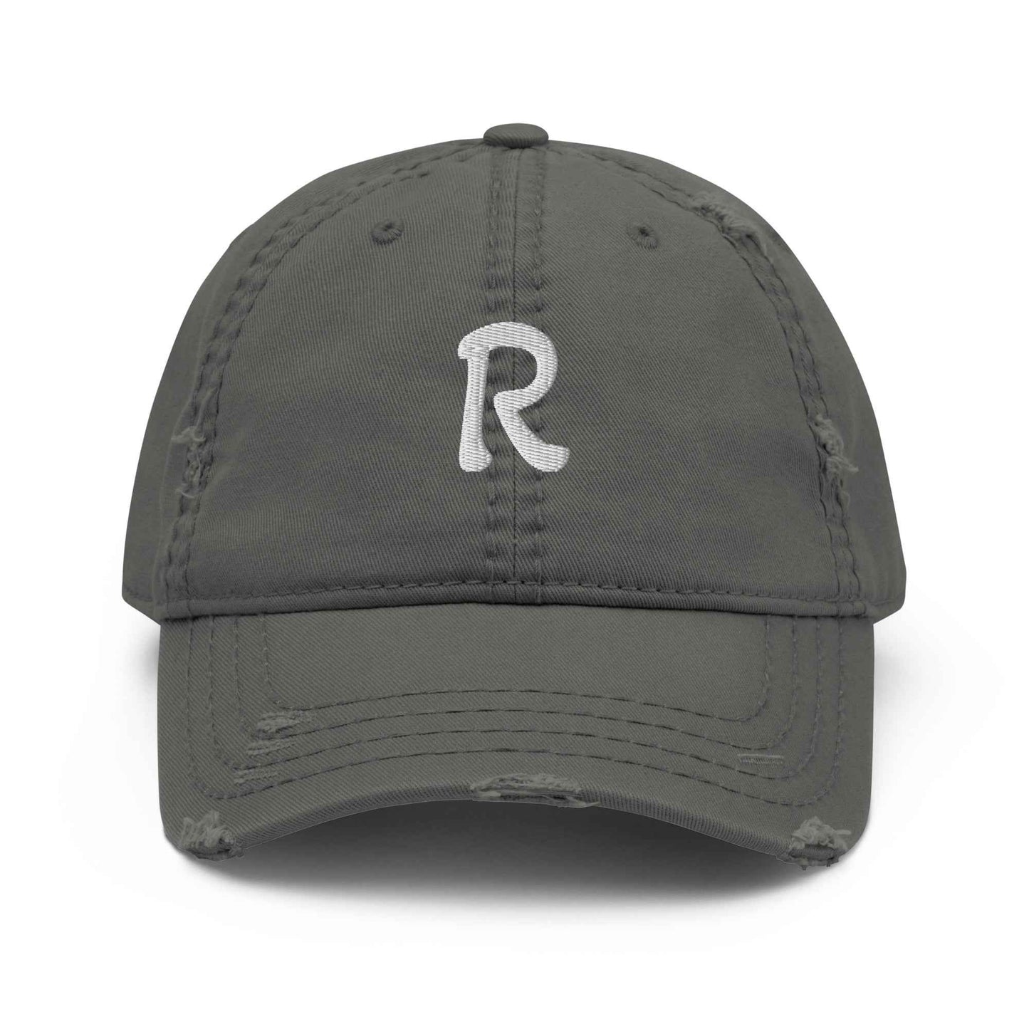RILEY RU Embroidered Logo Distressed Dad Hat
