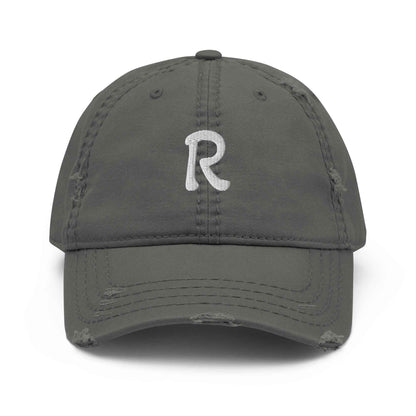 RILEY RU Embroidered Logo Distressed Dad Hat