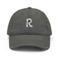 RILEY RU Embroidered Logo Distressed Dad Hat