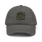 Gray cap with camouflage number 27 on a white background