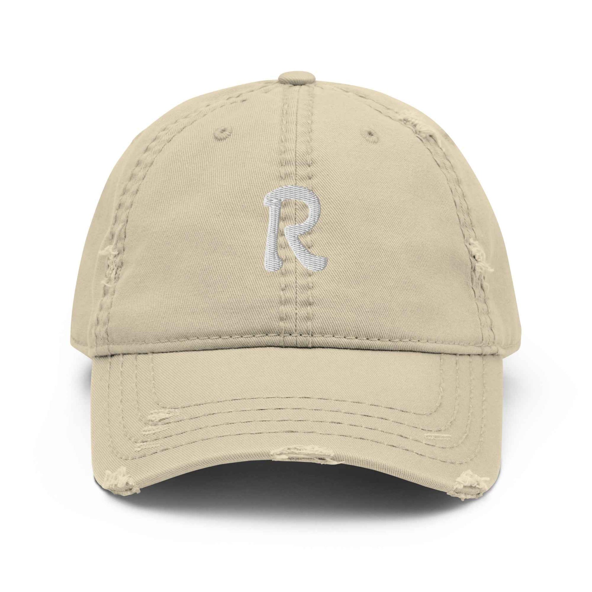 RILEY RU Embroidered Logo Distressed Dad Hat