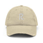 RILEY RU Embroidered Logo Distressed Dad Hat