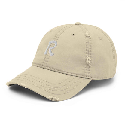 RILEY RU Embroidered Logo Distressed Dad Hat