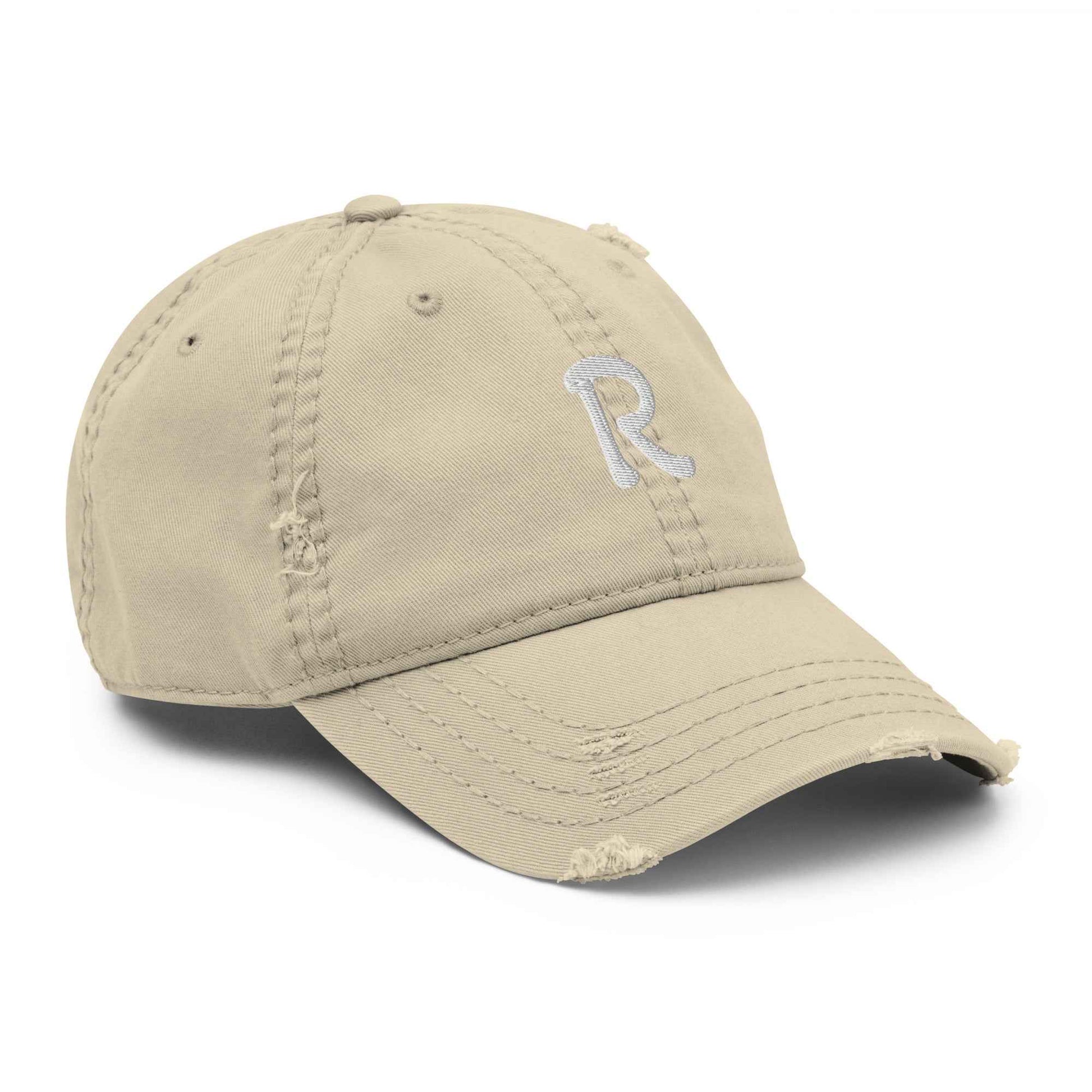RILEY RU Embroidered Logo Distressed Dad Hat