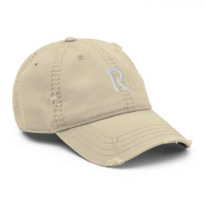 RILEY RU Embroidered Logo Distressed Dad Hat