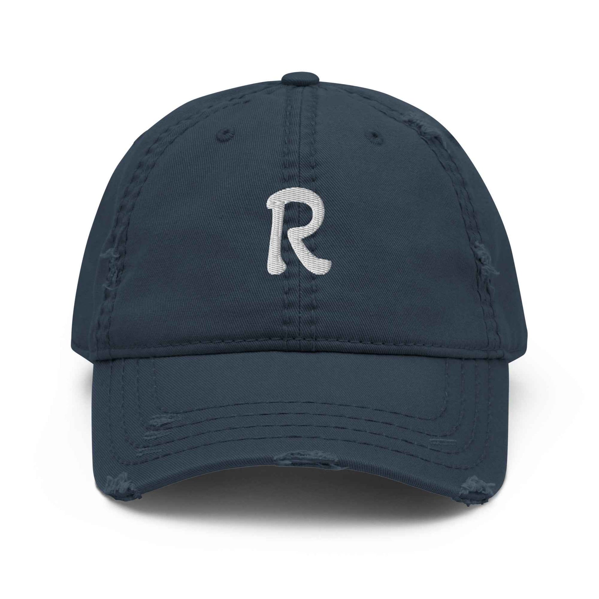 RILEY RU Embroidered Logo Distressed Dad Hat