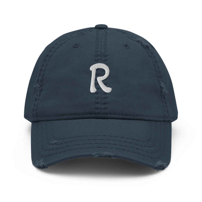 RILEY RU Embroidered Logo Distressed Dad Hat