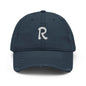 RILEY RU Embroidered Logo Distressed Dad Hat