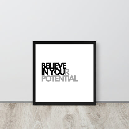 RILEY RU - Believe In Your Potential - Framed Poster