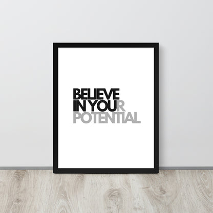 RILEY RU - Believe In Your Potential - Framed Poster
