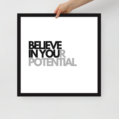 RILEY RU - Believe In Your Potential - Framed Poster