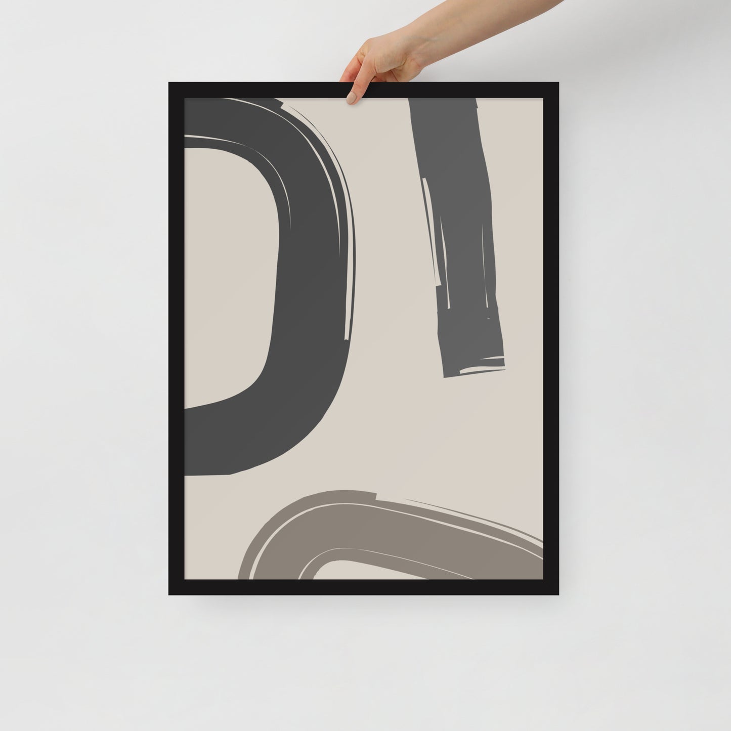 RILEY RU - Abstract Brush - Framed poster