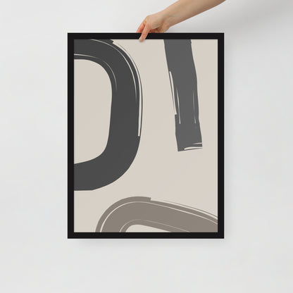 RILEY RU - Abstract Brush - Framed poster