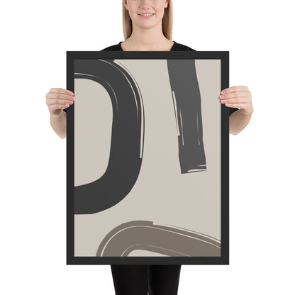 RILEY RU - Abstract Brush - Framed poster