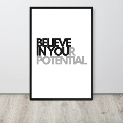 RILEY RU - Believe In Your Potential - Framed Poster