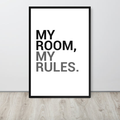 RILEY RU - My Room My Rules - Framed poster