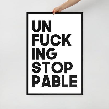 RILEY RU - Unstoppable - Framed poster