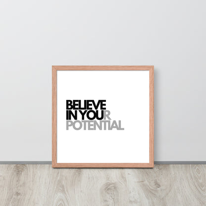RILEY RU - Believe In Your Potential - Framed Poster