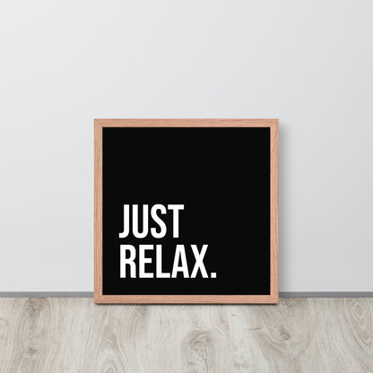 RILEY RU - Just Relax - Framed poster