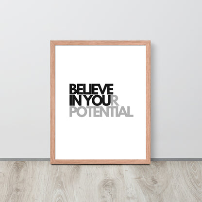 RILEY RU - Believe In Your Potential - Framed Poster