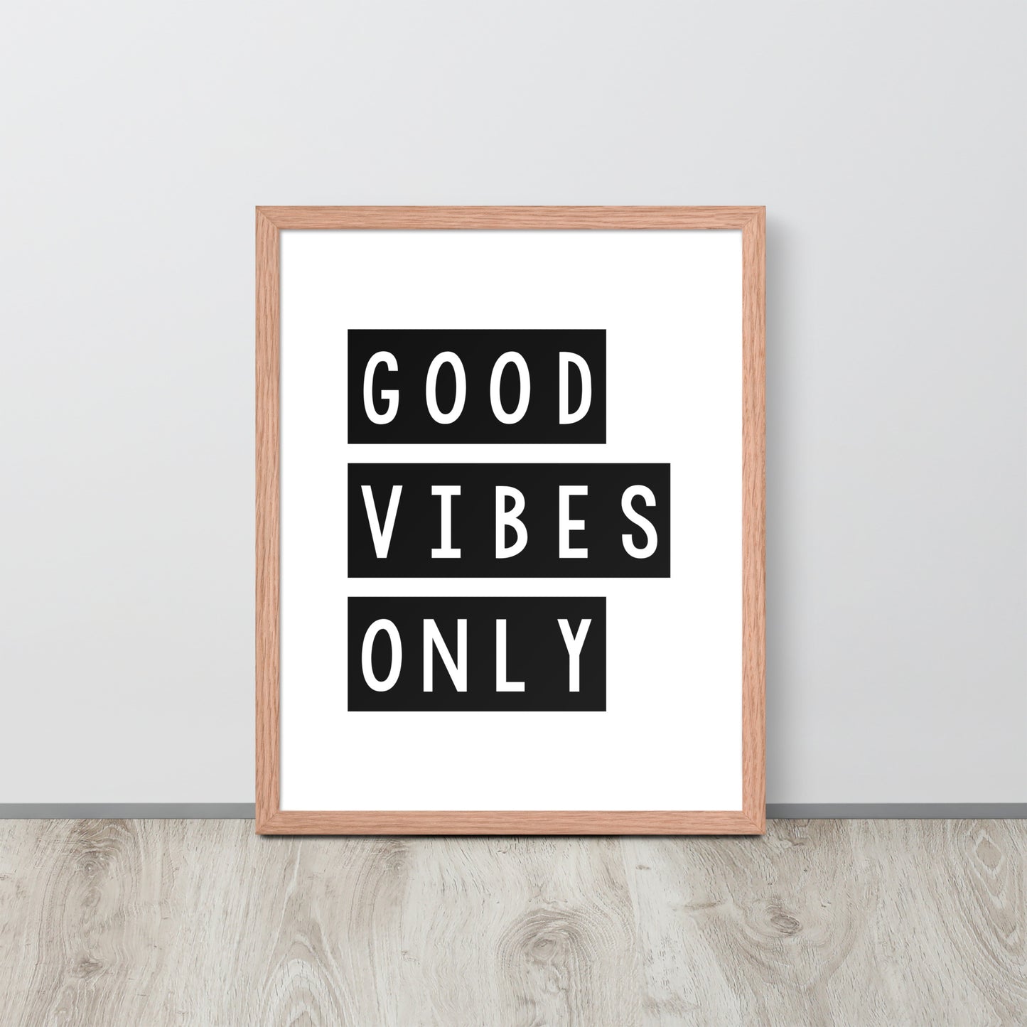 RILEY RU - Good Vibes Only - Framed poster