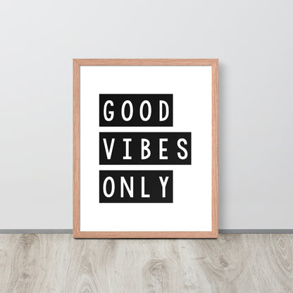 RILEY RU - Good Vibes Only - Framed poster