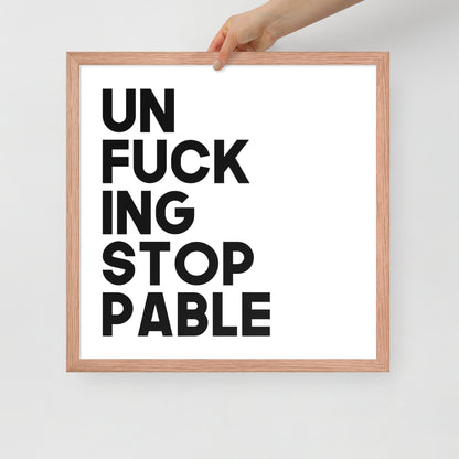 RILEY RU - Unstoppable - Framed poster