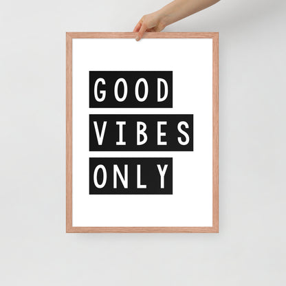 RILEY RU - Good Vibes Only - Framed poster