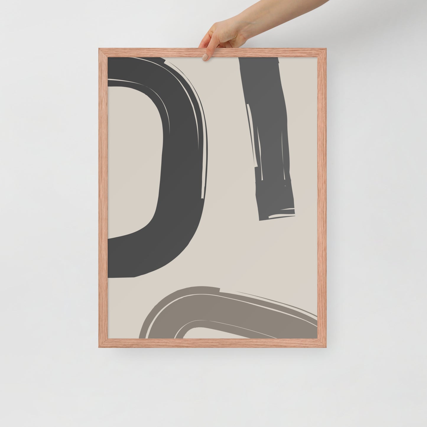 RILEY RU - Abstract Brush - Framed poster