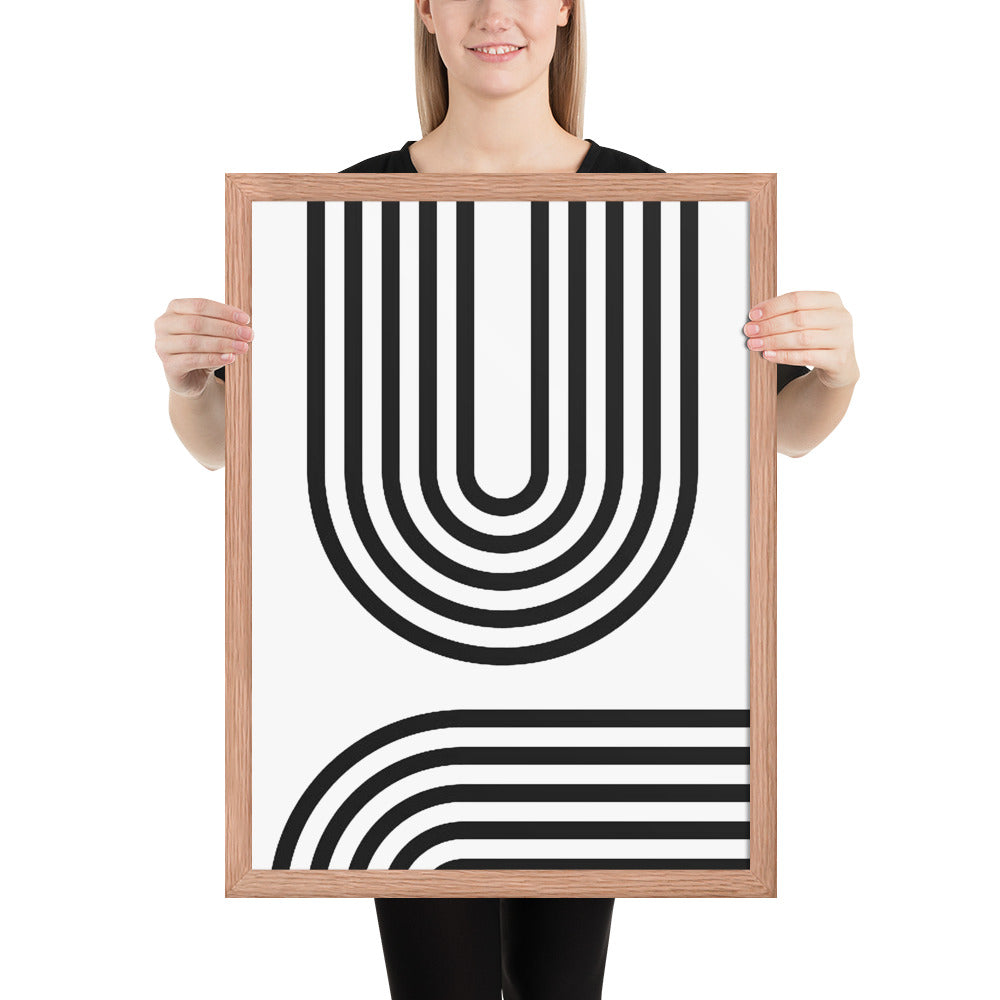RILEY RU - Geometric - Framed poster