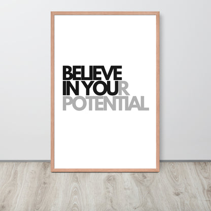RILEY RU - Believe In Your Potential - Framed Poster