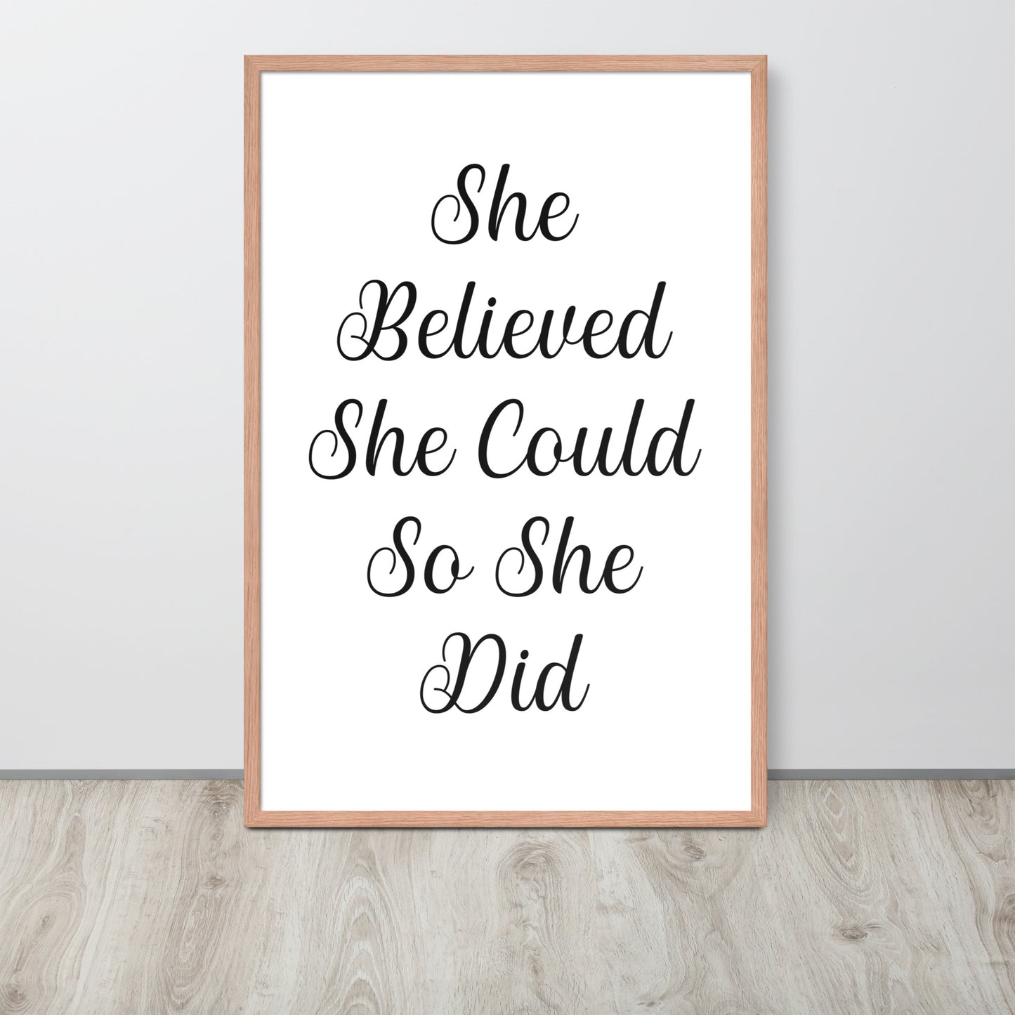 RILEY RU - She Believed She Could - Framed poster