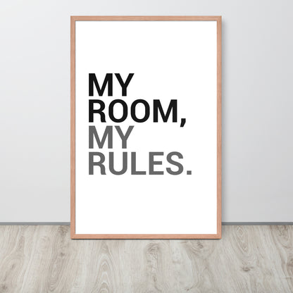RILEY RU - My Room My Rules - Framed poster