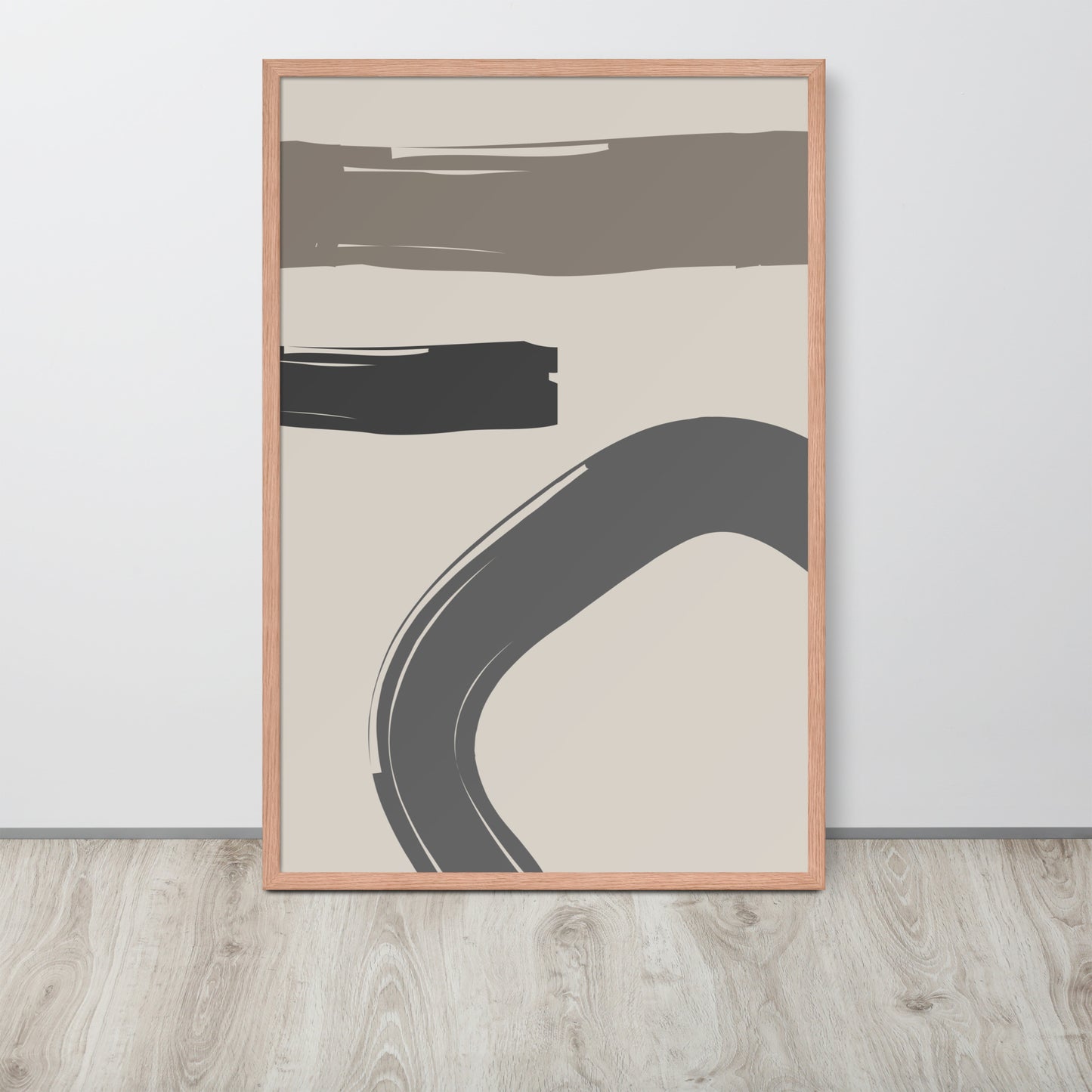 RILEY RU - Abstract Brush - Póster enmarcado