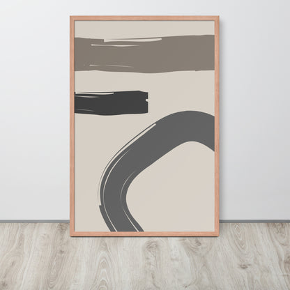 RILEY RU - Abstract Brush - Póster enmarcado