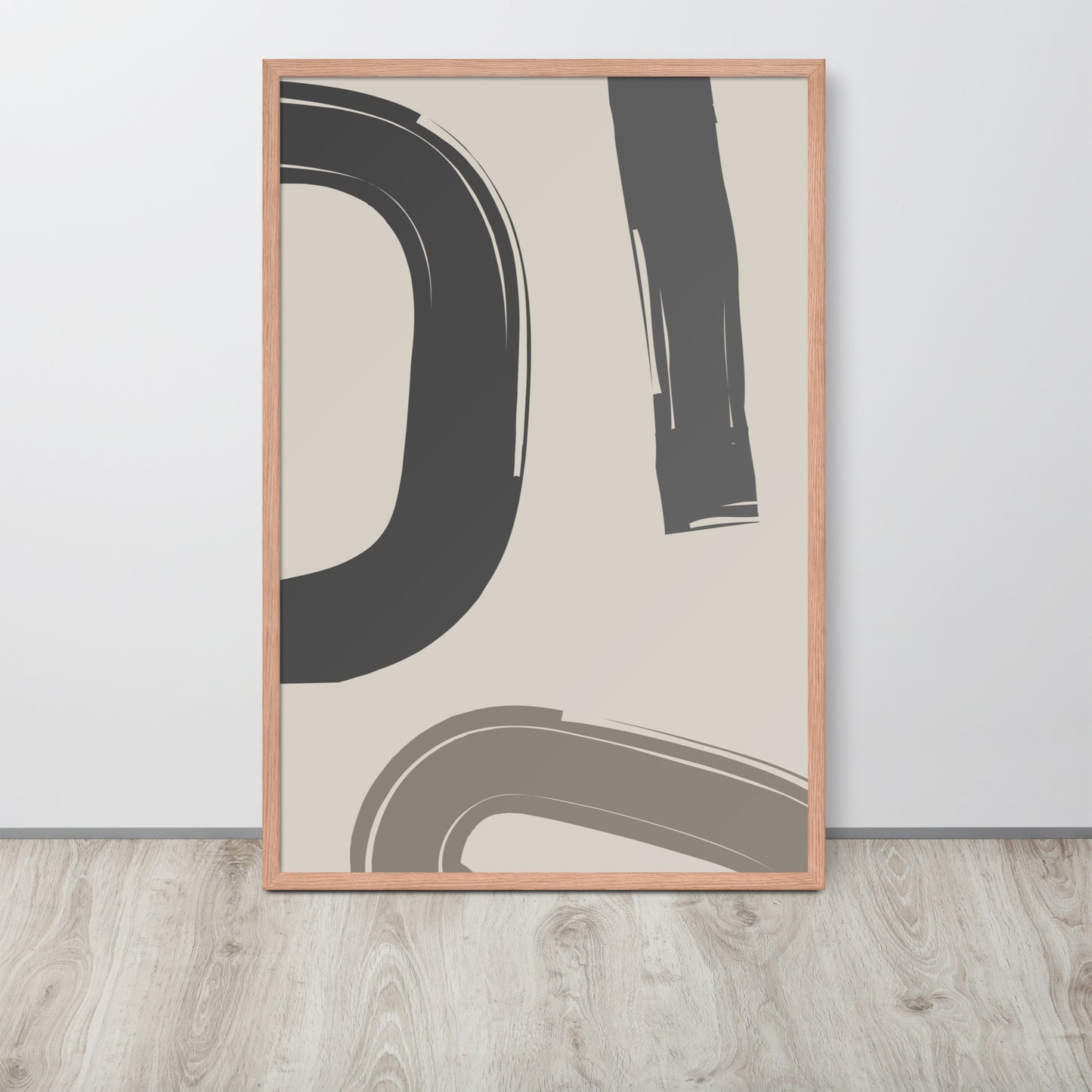 RILEY RU - Abstract Brush - Framed poster