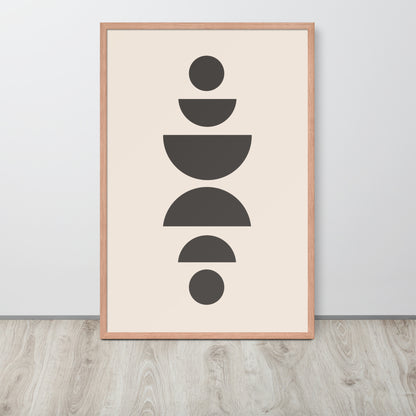 RILEY RU - Geometric Circles - Framed poster