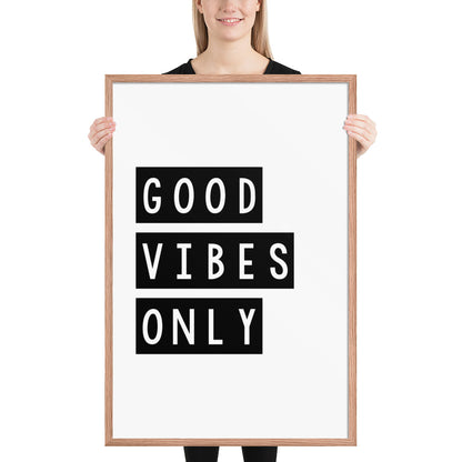 RILEY RU - Good Vibes Only - Framed poster
