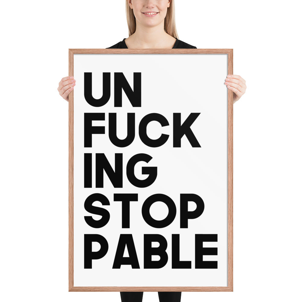RILEY RU - Unstoppable - Framed poster
