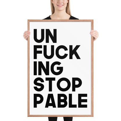 RILEY RU - Unstoppable - Framed poster