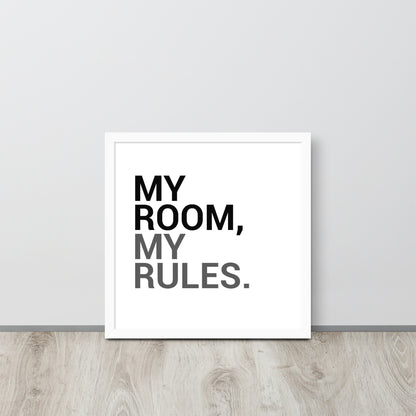 RILEY RU - My Room My Rules - Framed poster