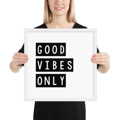 RILEY RU - Good Vibes Only - Framed poster